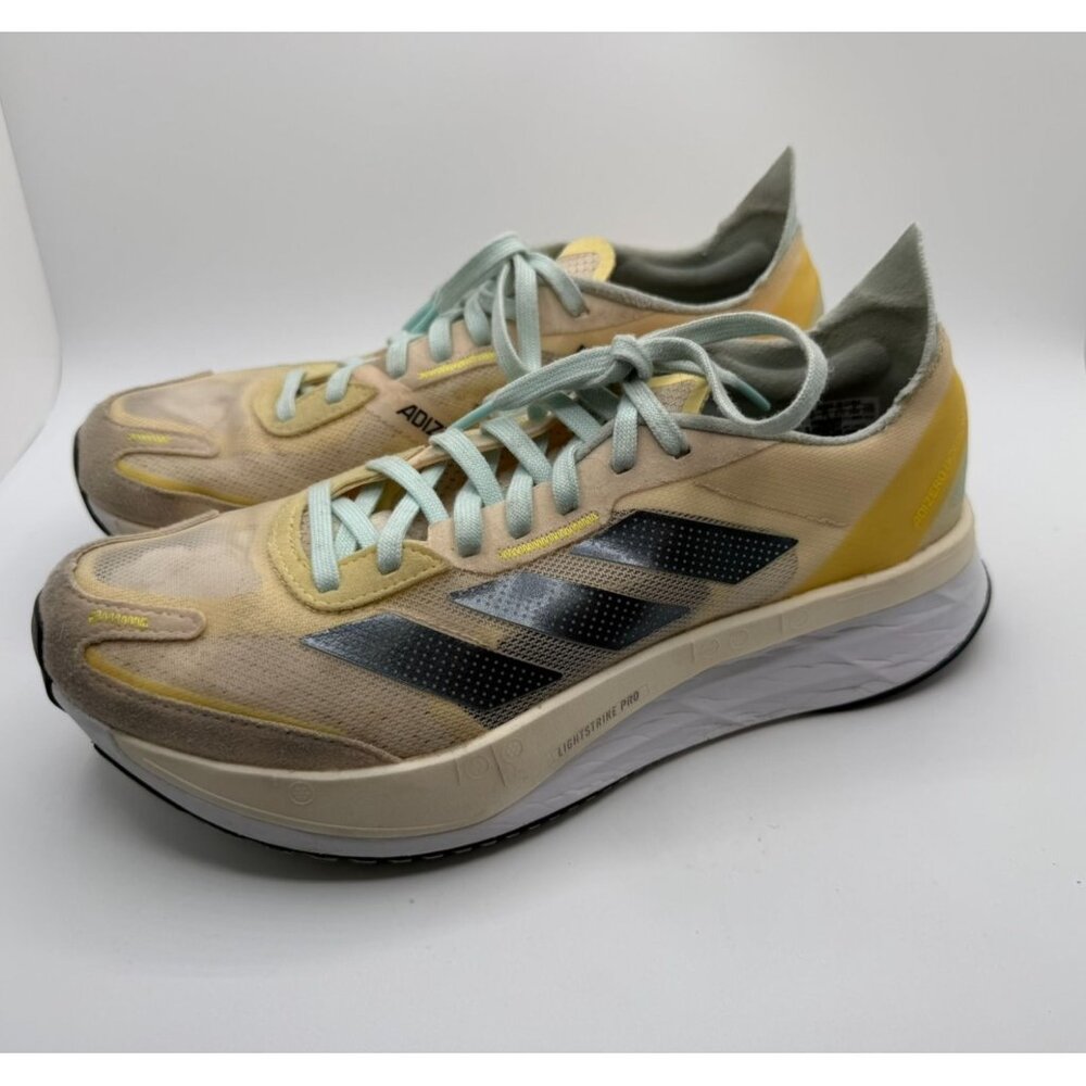 Adidas Adizero Boston 11 Women’s Size 9 Ecru Tint Night Metallic Running Shoes